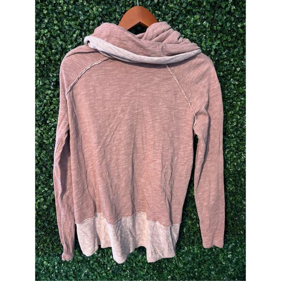 FREE PEOPLE BEACH HEATHER ROSE LONG SLEEVE COCOON COWL NECK PULLOVER Sz ONE SIZE - Picture 6 of 6